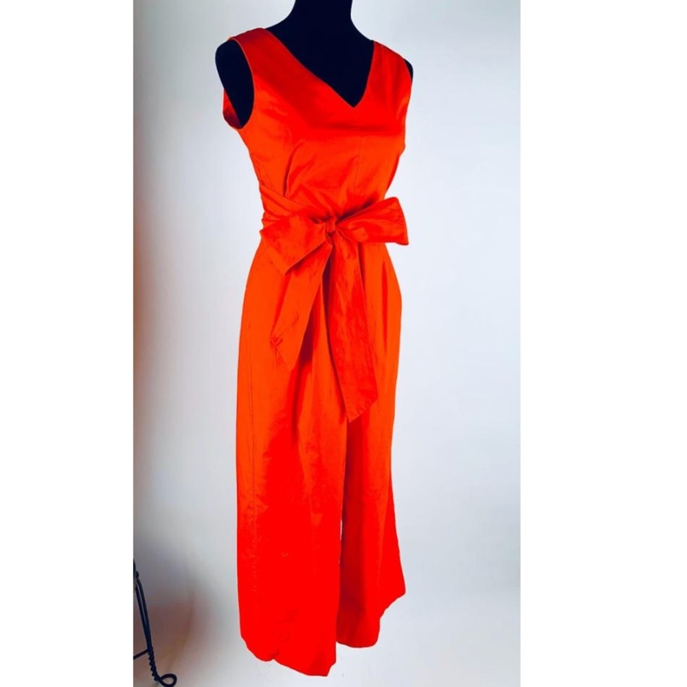 J.Crew Wrap Tie Jumpsuit Stretch Wide Leg Romper 4 - Picture 3 of 8